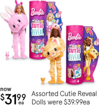 Myer Assorted Cutie Reveal Dolls offer