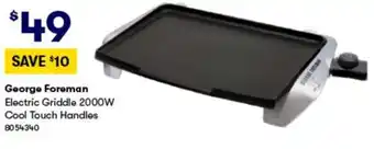 BIG W George Foreman Electric Griddle 8054340 offer