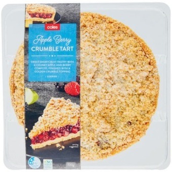 Coles Coles Apple Berry Crumble Tart 720g offer