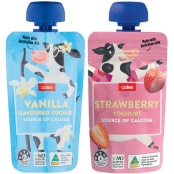 Coles Coles Squeezie Yoghurt 70g offer