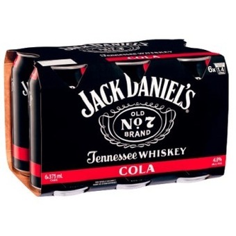 Coles Jack Daniels & Cola Cans 6x375mL offer