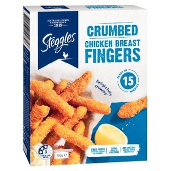 Coles Steggles Tempura Chicken Breast Fingers 400g offer