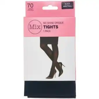 Coles Mix No Shine Opaque Tights 70 Denier Black offer