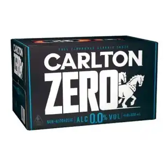 Coles Carlton Zero Bottles 24x330mL offer