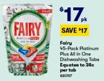 BIG W Fairy Dishwashing Tabs 880197 offer