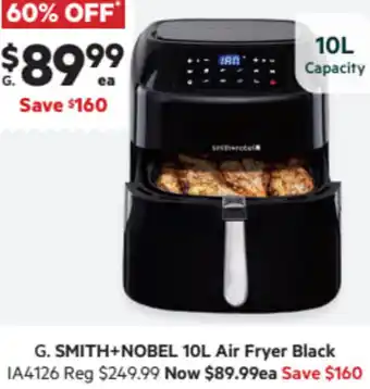 Harris Scarfe Smith+Nobel 10L Air Fryer Black offer