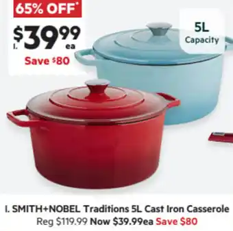 Harris Scarfe Smith+Nobel Traditions 5L Cast Iron Casserole offer