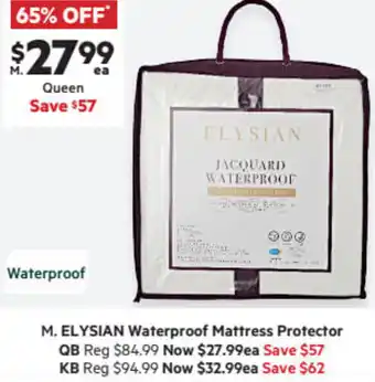 Harris Scarfe Elysian Waterproof Mattress Protector QB offer