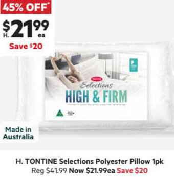 Tontine Selections Polyester Pillow 1pk