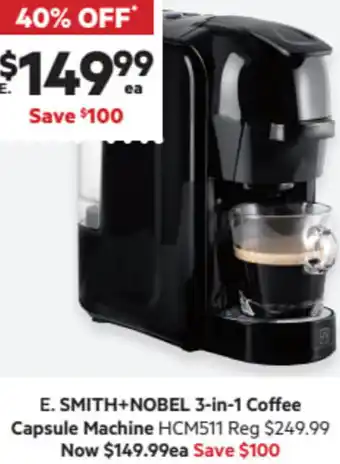 Harris Scarfe Smith+Nobel 3-In-1 Capsule Machine offer