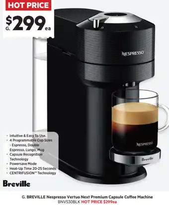 Harris Scarfe Breville Nespresso Vertuo Next Premium Capsule Coffee Machine offer