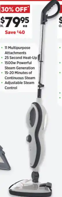 Harris Scarfe Prinetti 15-In-1 Steam Mop offer