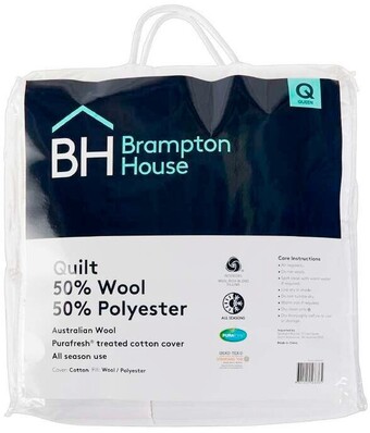 Spotlight Brampton House 50% Wool 50% Polyester Quilt offer