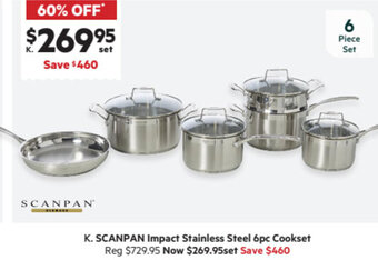 Scanpan Impact Stainless Steel 6pc Cookset