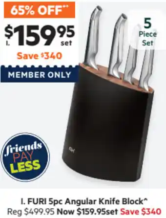 Harris Scarfe Furi 5pc Angular Knife Block offer