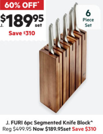 Harris Scarfe Furi 6pc Segmented Knife Block offer
