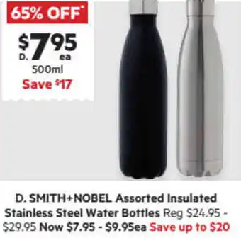 Harris Scarfe Smith+Nobel Assorted Insulated Stainless Steel Water Bottles offer
