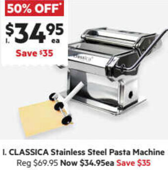 Classica Stainless Steel Pasta Machine