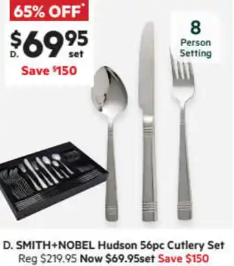 Harris Scarfe Smith+Nobel Hudson 56pc Cutlery Set offer
