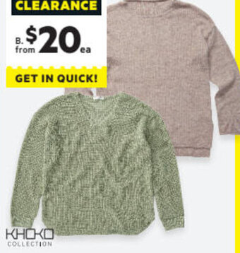 Harris Scarfe Khoko Collection Assorted Knitwear offer