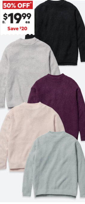 Harris Scarfe Khoko Basic Cosy Rib Jumper offer