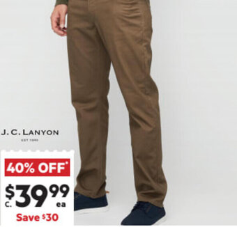 Harris Scarfe J.C. Lanyon Bedford Cord 5 Pocket Trouser offer