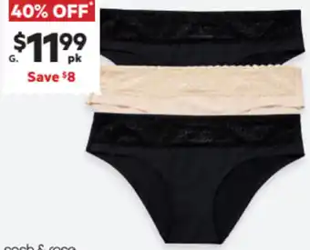 Harris Scarfe Sash & Rose 3pk Bonded Lace Bikini offer