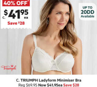 Harris Scarfe Triumph Ladyform Minimiser Bra offer