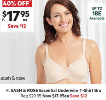 Harris Scarfe Sash & Rose Essential Underwire T-Shirt Bra offer