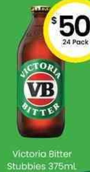The Bottle O Victoria Bitter Stubbies 375ml offer