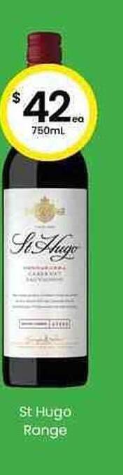 The Bottle O St Hugo Range offer