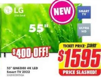 The Good Guys 55" QNED80 4K LED Smart TV 2022 offer