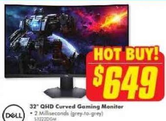 The Good Guys 32" QHD Curved Gaming Monitor offer