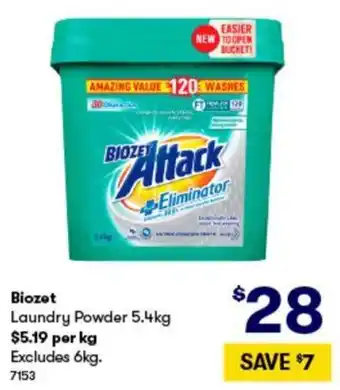 BIG W Biozet Laundry Powder 7153 offer