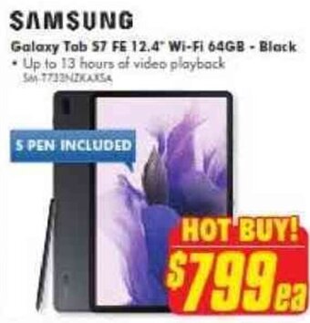 The Good Guys Galaxy Tab S7 FE 12.4" Wi-Fi 64GB-Black offer