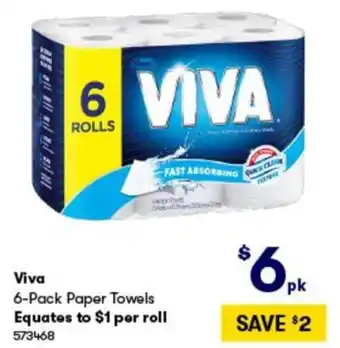 BIG W Viva 6-Pack Paper Towels 573468 offer