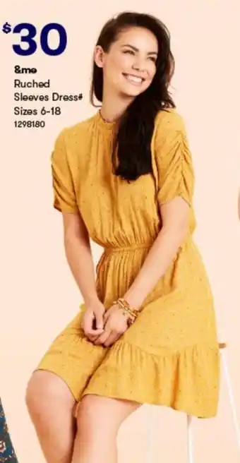 BIG W &Me Ruched Sleeves Dress 1298180 offer