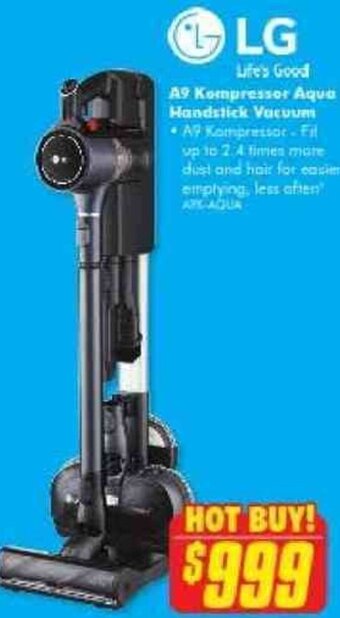 The Good Guys A9 Kompressor Aqua Handstick Vacuum offer