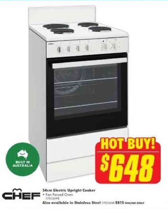 The Good Guys 54cm Electric Upright Cooker offer