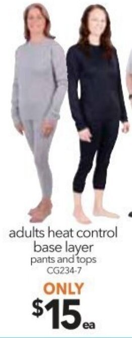 Cheap as Chips Adults Heat Control Base Layer offer