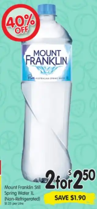 Mount Franklin Still Spring Water 1L