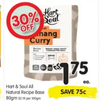 Spar Hart & Soul All Natural Recipe Base 80gm offer