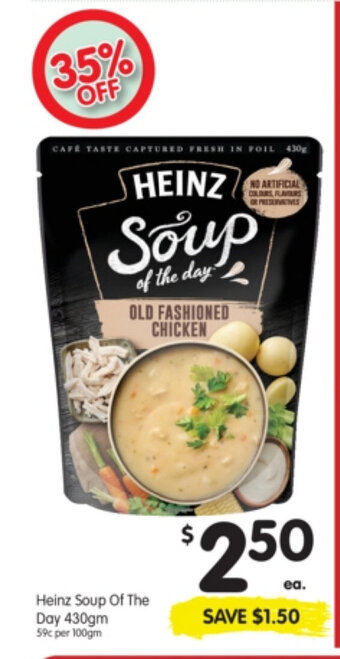 Spar Heinz Soup Of The Day 430gm offer