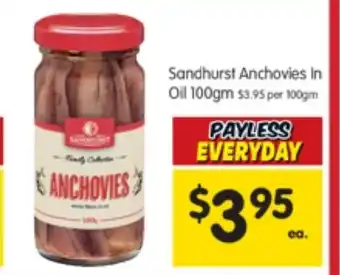 Spar Sandhurst Anchovies In Oil 100gm offer