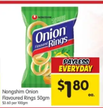 Spar Nongshim Onion Flavoured Rings 50gm offer