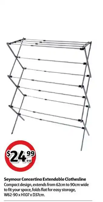 Coles Seymour Concertina Extendable Clothesline offer