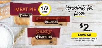 Balfours Traditional Pie, Pasty Or Sausage Roll