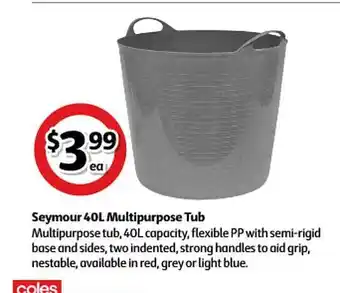 Coles Seymour 40l Multipurpose Tub offer