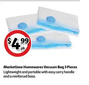 Coles Marketlane Homewares Vacuum Bag 3 Pieces offer