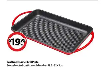 Coles Cast Iron Enamel Grill Plate offer